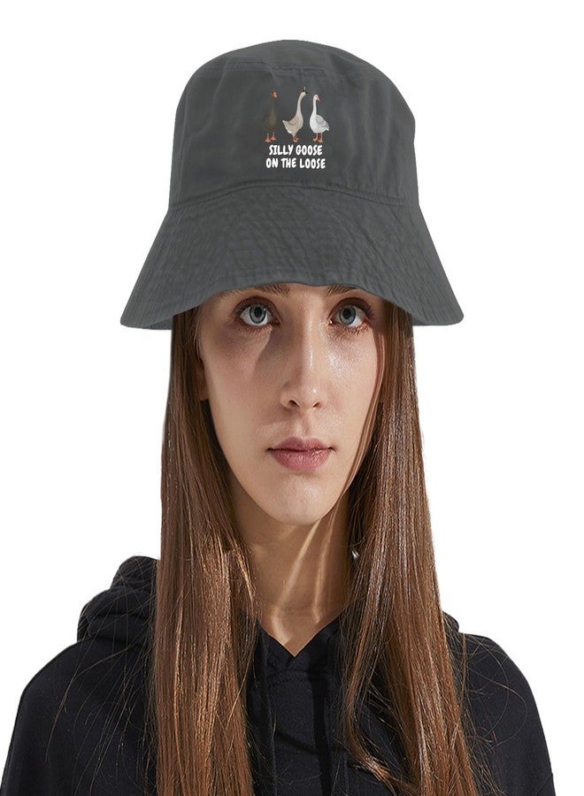 Sefgaen Funny Goose Bucket Hat - Silly Goose On The Loose - Packable Sun Hat - Cute Washable Black - Image 4